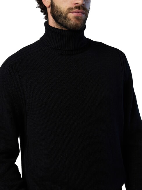 N|S Cotton turtleneck sweater black - Men's Sweaters