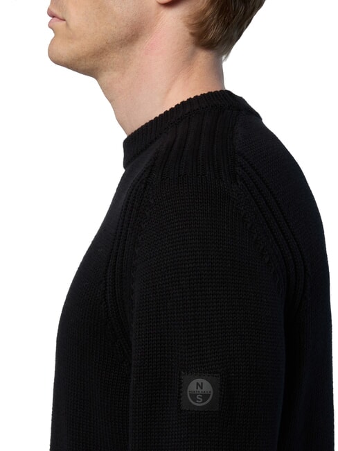 N|S Cotton crew neck sweater black - Men's Sweaters