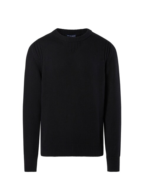 N|S Cotton crew neck sweater black - Men's Sweaters