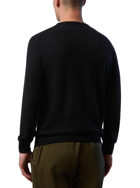 N|S Wool crew neck sweater black - Men's Sweaters
