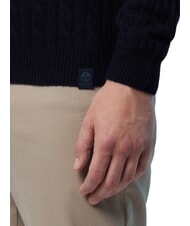 NORTH SAILS N|S Cable knit crew neck sweater navy blue - Men's Sweaters - 4