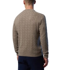 NORTH SAILS N|S Cable knit crew neck sweater fossil melange - Men's Sweaters - 2
