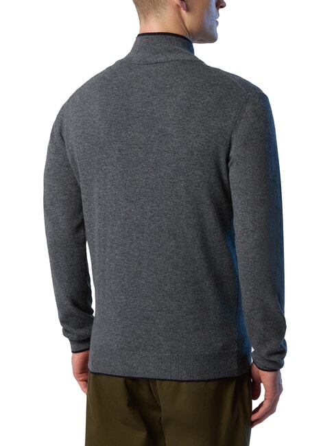 N|S Half-zip turtleneck sweater medium gray melange - Men's Sweaters
