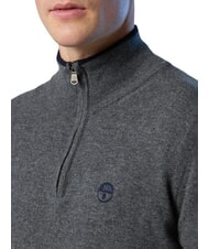 NORTH SAILS N|S Half-zip turtleneck sweater medium gray melange - Men's Sweaters - 3