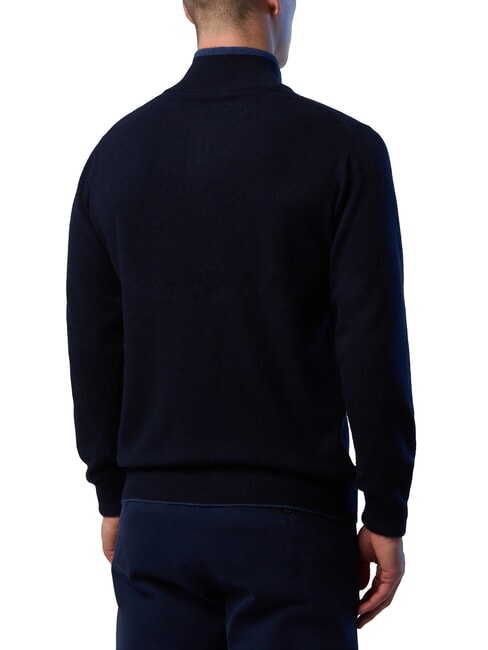 N|S Half-zip turtleneck sweater navy blue - Men's Sweaters