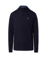 NORTH SAILS N|S Half-zip turtleneck sweater navy blue - Men's Sweaters - 4