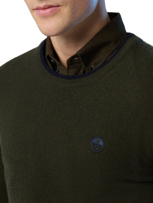 N|S Crew neck sweater forest green - Men's Sweaters