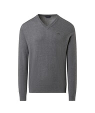 NORTH SAILS N|S V-neck sweater medium gray melange - Men's Sweaters - 5
