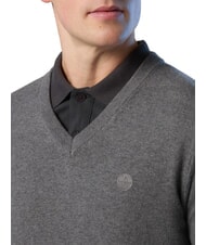NORTH SAILS N|S V-neck sweater medium gray melange - Men's Sweaters - 3