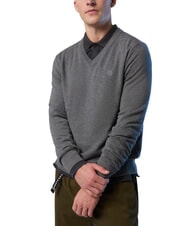 NORTH SAILS N|S V-neck sweater medium gray melange - Men's Sweaters - 4