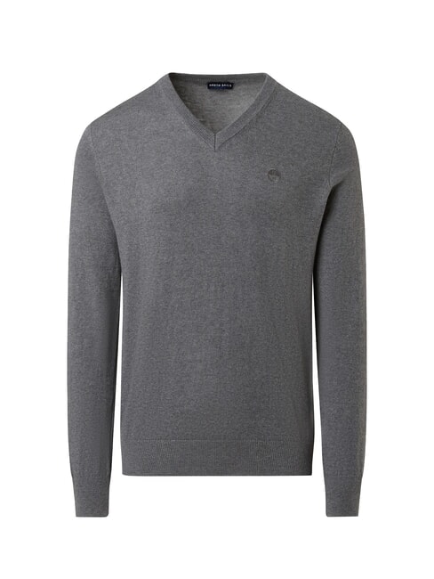 N|S V-neck sweater medium gray melange - Men's Sweaters