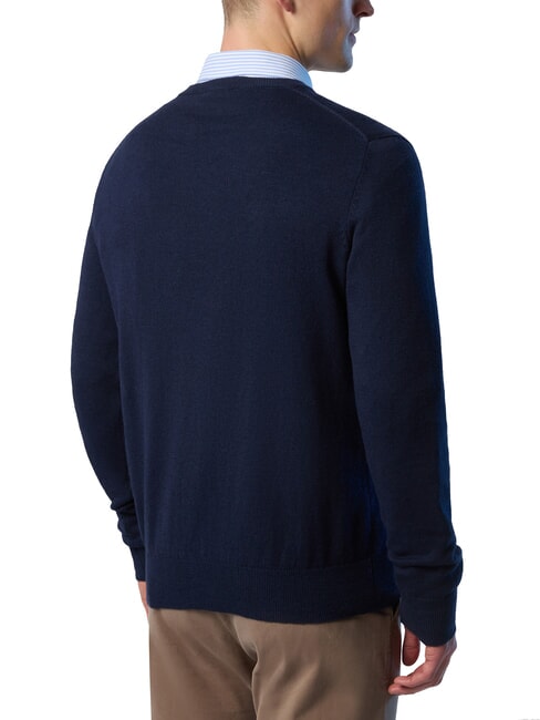 N|S V-neck sweater navy blue - Men's Sweaters