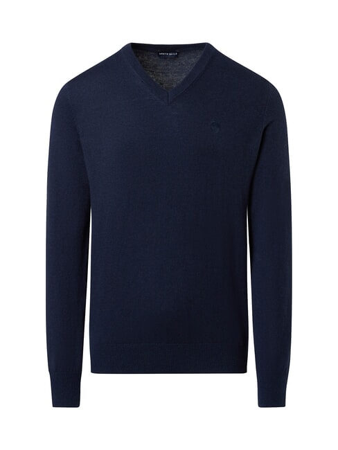 N|S V-neck sweater navy blue - Men's Sweaters