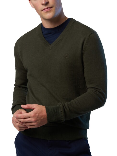 N|S V-neck sweater forest green - Men's Sweaters
