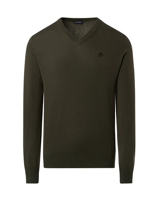 N|S V-neck sweater forest green - Men's Sweaters