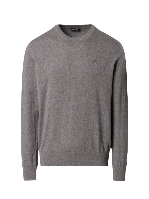 N|S Crewneck sweater medium gray melange - Men's Sweaters