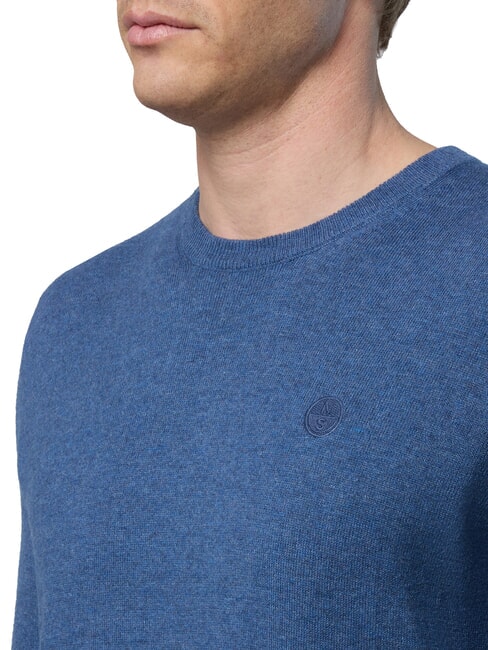 N|S Crewneck sweater blue melange denim - Men's Sweaters