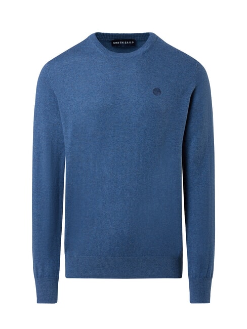 N|S Crewneck sweater blue melange denim - Men's Sweaters