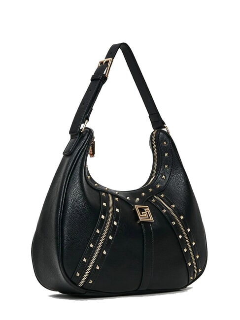 EMMA Hobo shoulder bag with studs BLACK - Women&rsquo;s Bags