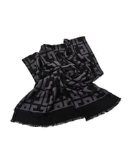 GAUDÌ ESTELLE Fringed scarf with all-over logo - Scarves