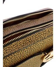 BORBONESE TULIP Mini handbag with shoulder strap natural op / black - Women’s Bags - 5