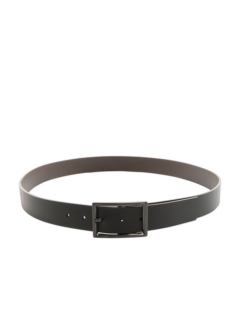 CINTURA Double-sided leather belt black / chocolate - Belts