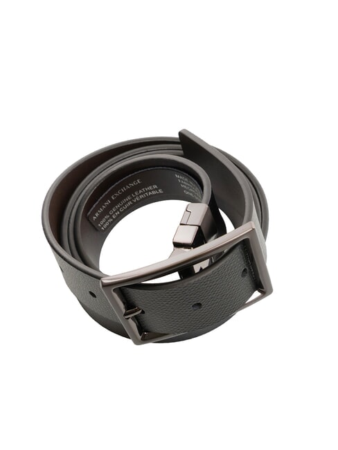 CINTURA Double-sided leather belt black / chocolate - Belts