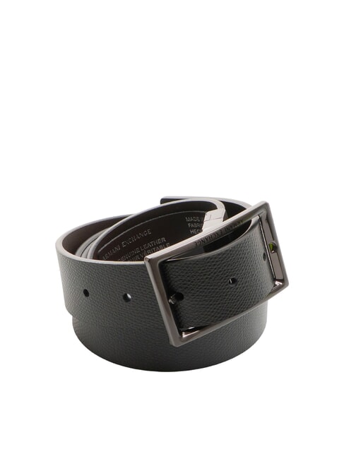 CINTURA Double-sided leather belt black / chocolate - Belts