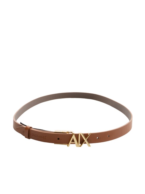 CINTURA Reversible leather belt coconut shell / hot fudge - Belts