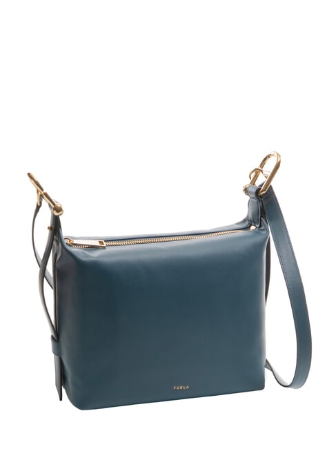 TONIE Shoulder bag, leather gray blue - Women’s Bags