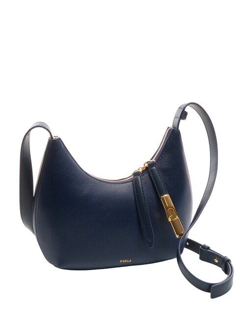 GOCCIA Hammered leather shoulder bag royal blue - Women’s Bags