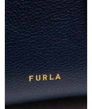 FURLA GOCCIA Hammered leather shoulder bag royal blue - Women’s Bags - 3