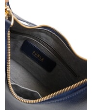 FURLA GOCCIA Hammered leather shoulder bag royal blue - Women’s Bags - 5