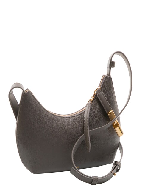 GOCCIA Hammered leather shoulder bag urban gray - Women’s Bags