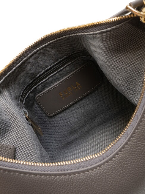 GOCCIA Hammered leather shoulder bag urban gray - Women’s Bags