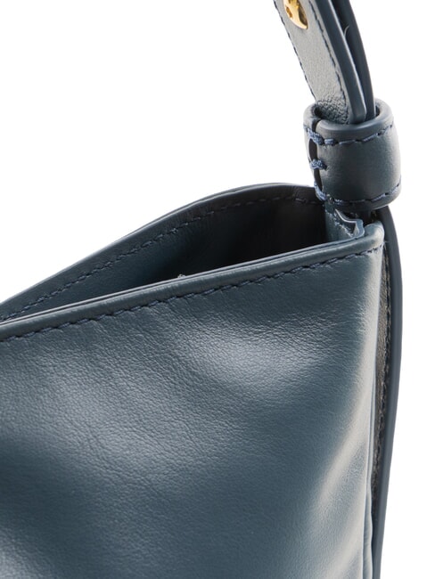 SFERA SOFT  Leather shoulder bag gray blue - Women’s Bags