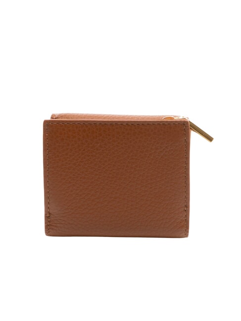 METALLIC SOFT Pebbled leather wallet cognac - Women’s Wallets