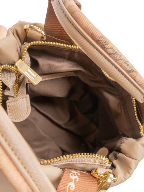 PUFFY NYLON Small handbag with shoulder strap greige - Women’s Bags