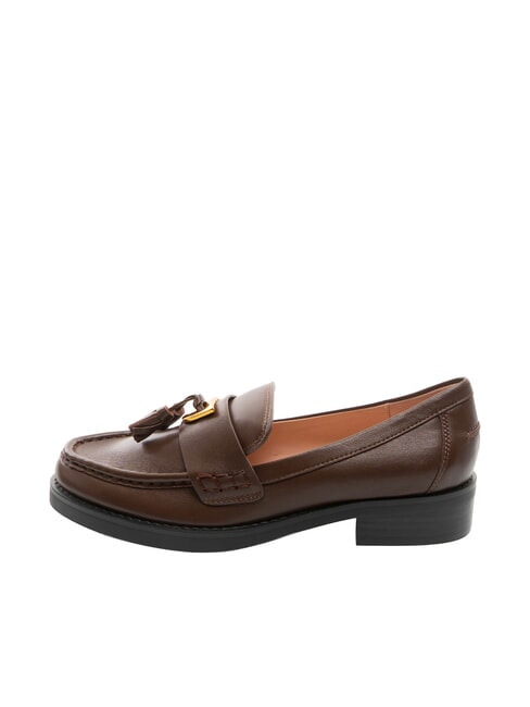 BEAT SELLERIA Leather moccasins with tassel brunette - Women&rsquo;s shoes