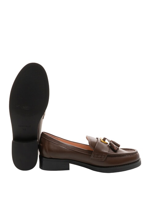 BEAT SELLERIA Leather moccasins with tassel brunette - Women’s shoes