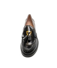 COCCINELLE BEAT SHINY Leather moccasins with tassel Black - Women&rsquo;s shoes - 3