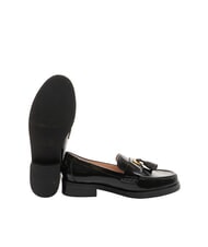COCCINELLE BEAT SHINY Leather moccasins with tassel Black - Women&rsquo;s shoes - 5