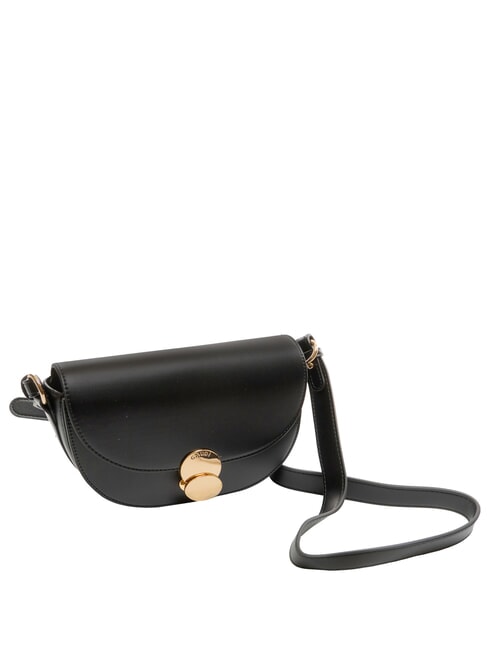 EVELYN Small shoulder bag with flap BLACK - Women’s Bags