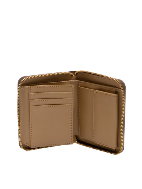 EMBOSSED Compact zip-around wallet chocolate - Women’s Wallets