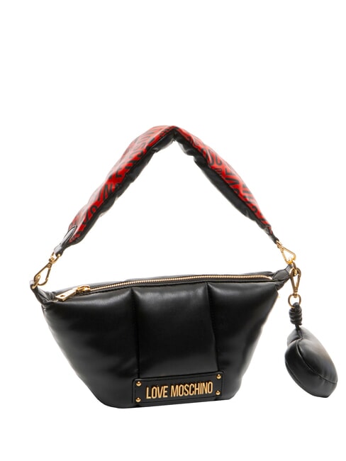 PUFFY LOGO Small heart pouch shoulder bag black/red/black - Women’s Bags