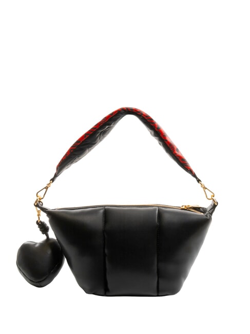 PUFFY LOGO Small heart pouch shoulder bag black/red/black - Women’s Bags