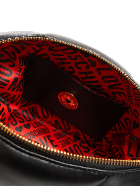 PUFFY LOGO Small heart pouch shoulder bag black/red/black - Women’s Bags