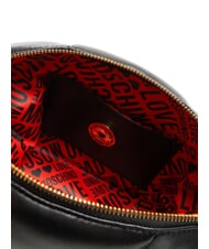 LOVE MOSCHINO PUFFY LOGO Small heart pouch shoulder bag black/red/black - Women’s Bags - 5