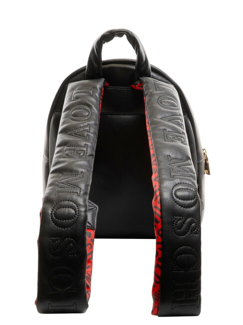 PUFFY LOGO Backpack with heart pouch black/red/black - Women’s Bags