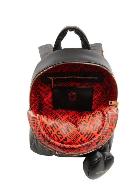 PUFFY LOGO Backpack with heart pouch black/red/black - Women’s Bags